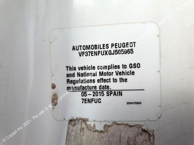 PEUGEOT PARTNER 2016 VIN VF37ENFUXGJ505965 фото 12