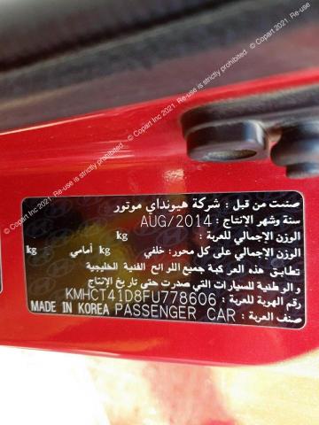 HYUNDAI ACCENT 2015 VIN KMHCT41D8FU778606 фото 11