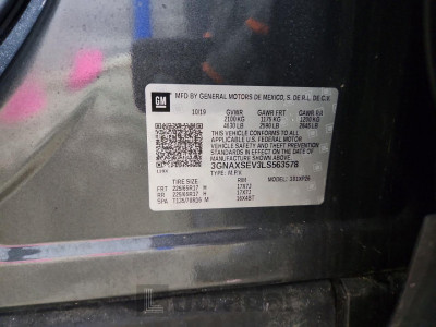 Chevrolet Equinox 2020 3GNAXSEV3LS563578