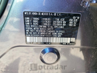 Honda Hr-v 2019 3CZRU6H19KM718331