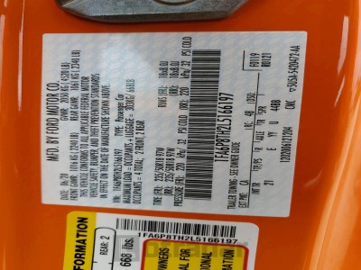 Ford All models 2020 VIN 1FA6P8TH2L5166197