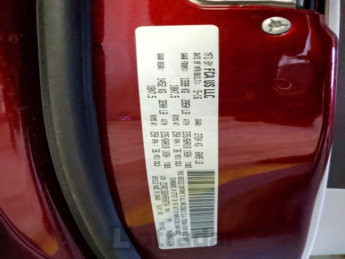 Chrysler Pacifica 2017 VIN 2C4RC1BGXHR509724