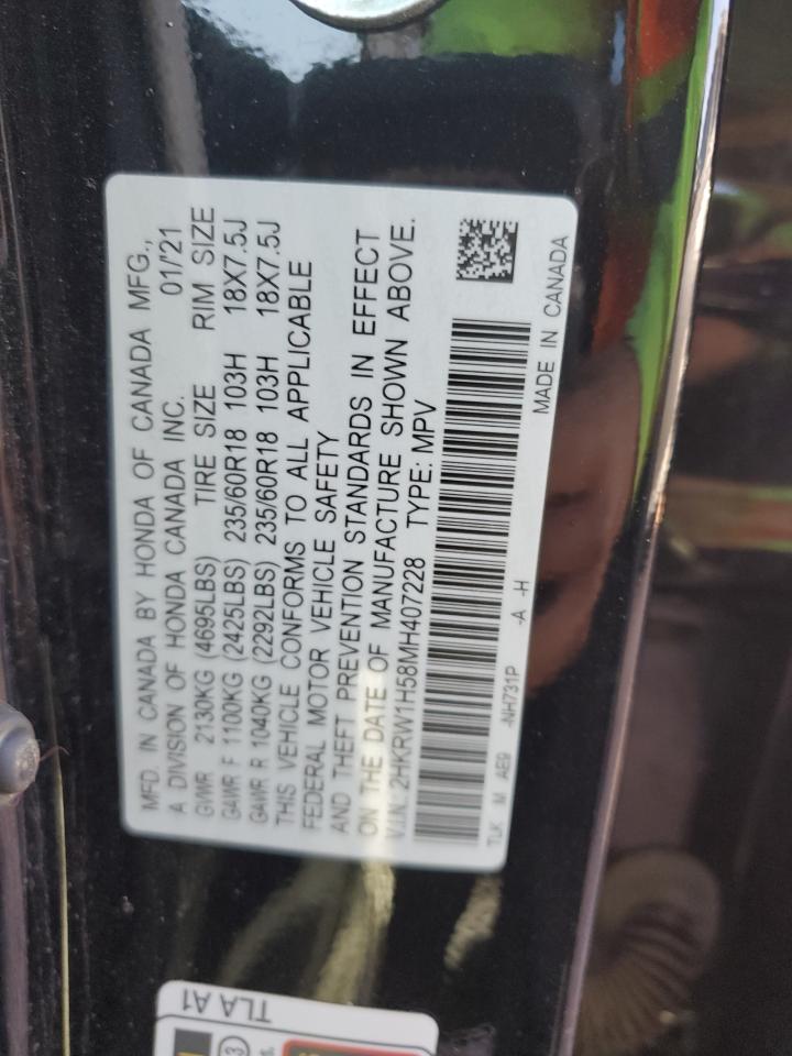 HONDA CRV 2021 VIN 2HKRW1H58MH407228 фото 15