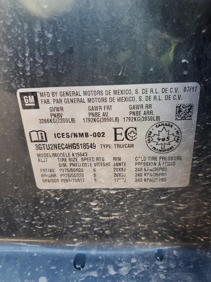 GMC SIERRA 2017 VIN 3GTU2NEC4HG518549 фото 12