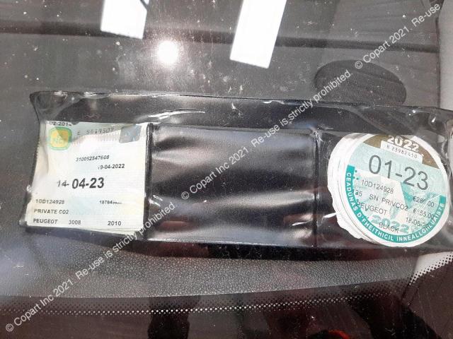 PEUGEOT 3008 2010 VIN VF30U9HR8AS303288 фото 11