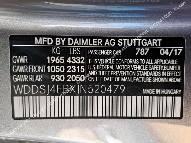 MERCEDES BENZ CLA 2018 VIN WDDSJ4EBXJN520479 фото 11