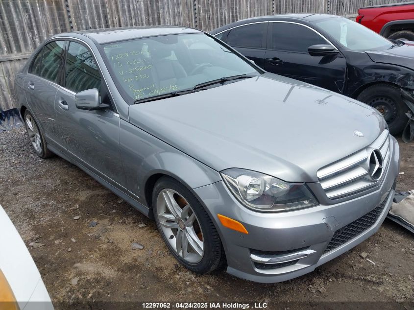 MERCEDES-BENZ C 300 2013 VIN WDDGF8AB0DA815820