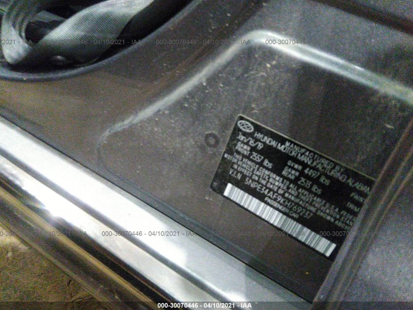 HYUNDAI SONATA 2019 VIN 5NPE34AF9KH769237 фото 9