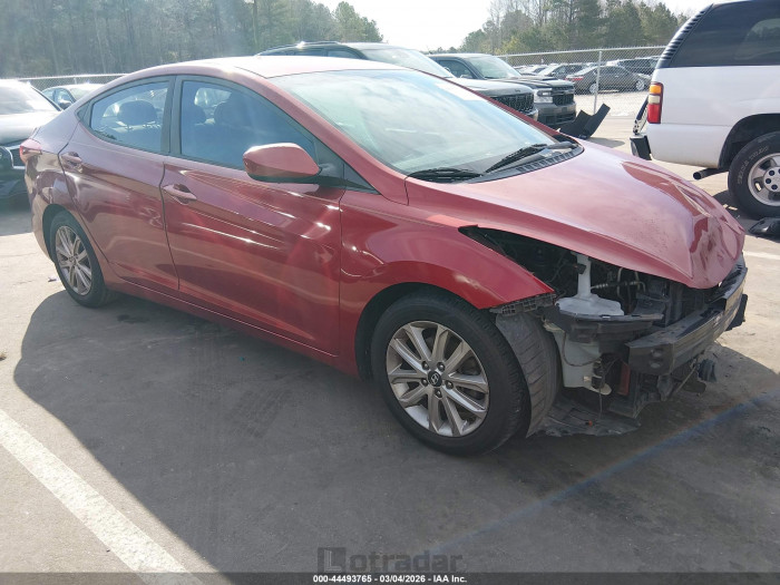Hyundai Elantra 2014 VIN 5NPDH4AEXEH537951