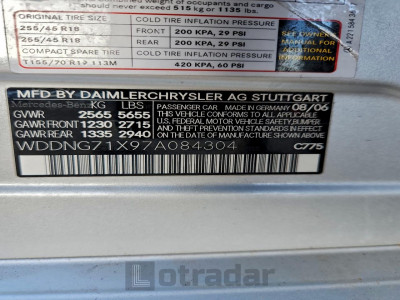 Mercedes-benz S class 2007 WDDNG71X97A084304
