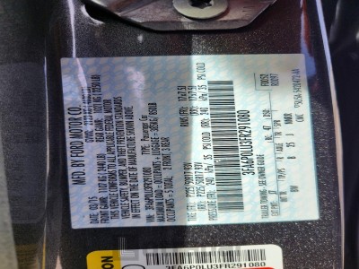 Ford Fusion 2015 VIN 3FA6P0LU3FR291080