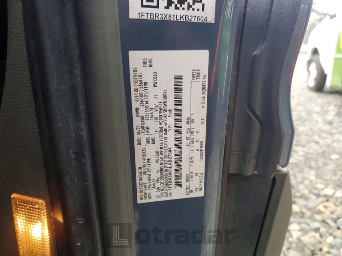 Ford All models 2020 VIN 1FTBR3X81LKB27604