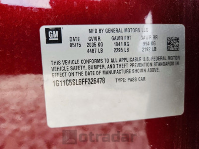 Chevrolet Malibu 2015 1G11C5SL6FF326478