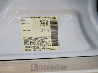 Nissan Altima 2014 1N4AL3AP6EC324574