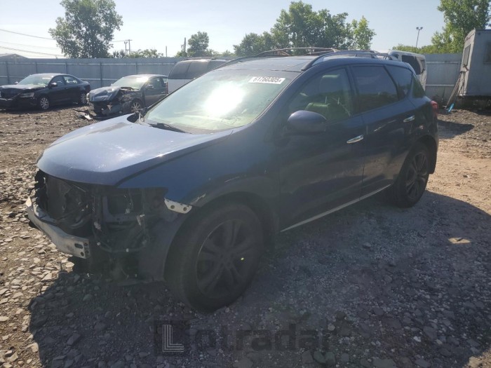 NISSAN MURANO 2009 VIN JN8AZ18W09W109615