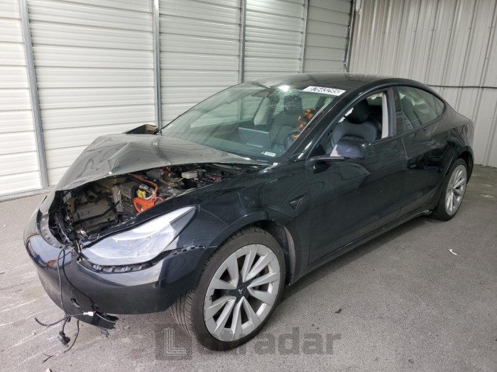 TESLA MODEL 3 2022 VIN 5YJ3E1EB8NF289359