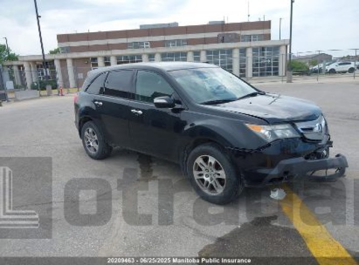 ACURA MDX 2008 VIN 2HNYD28208H531502