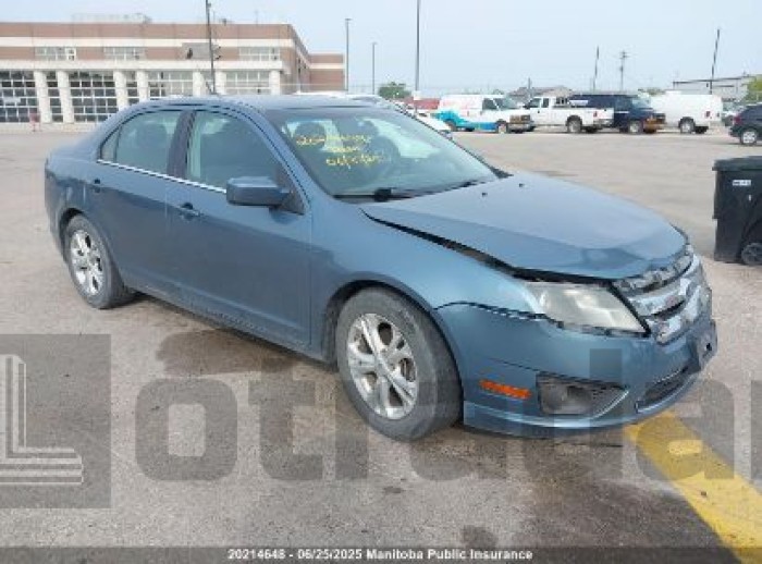 FORD FUSION 2012 VIN 3FAHP0HA6CR110833