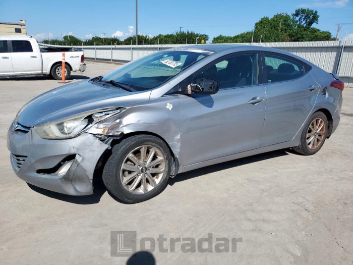HYUNDAI ELANTRA 2015 VIN 5NPDH4AE4FH612063