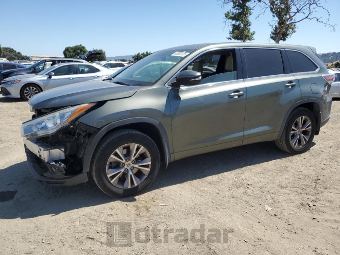 TOYOTA HIGHLANDER 2015 VIN 5TDBKRFHXFS103274