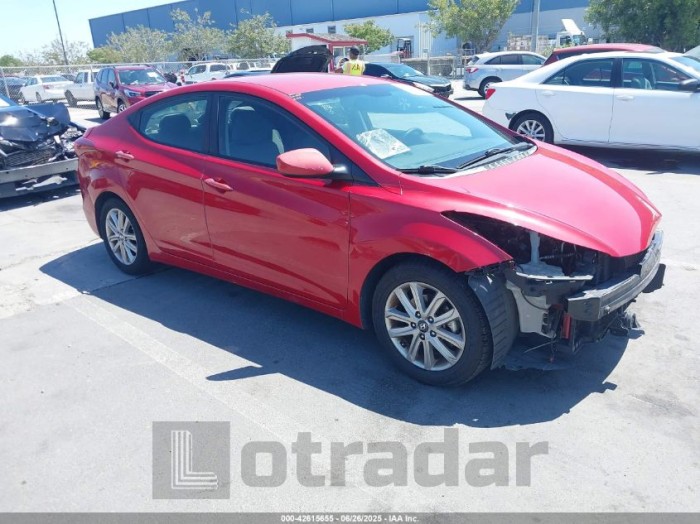 HYUNDAI ELANTRA 2015 VIN KMHDH4AE9FU355161
