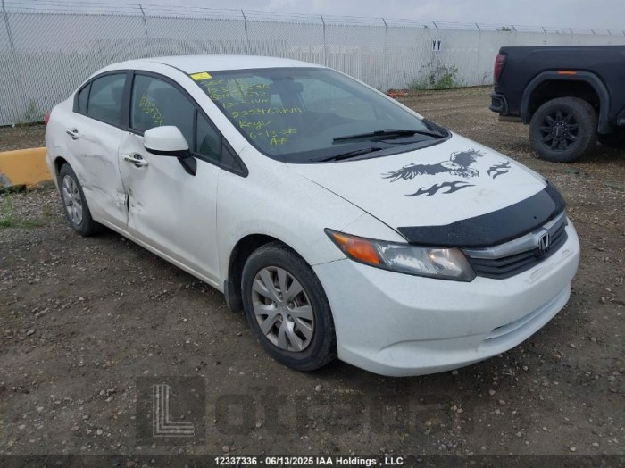 HONDA CIVIC 2012 VIN 2HGFB2F46CH043592