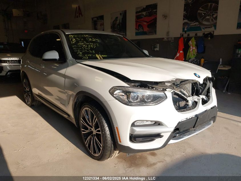 BMW X3 2018 5UXTR9C51JLC74887