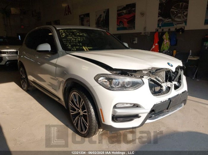 BMW X3 2018 VIN 5UXTR9C51JLC74887