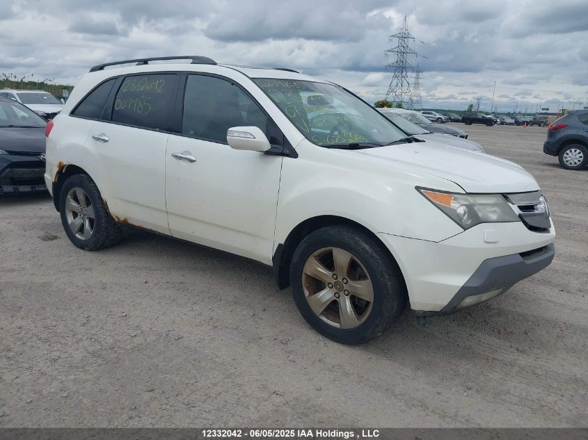 ACURA MDX 2007 2HNYD28867H004485