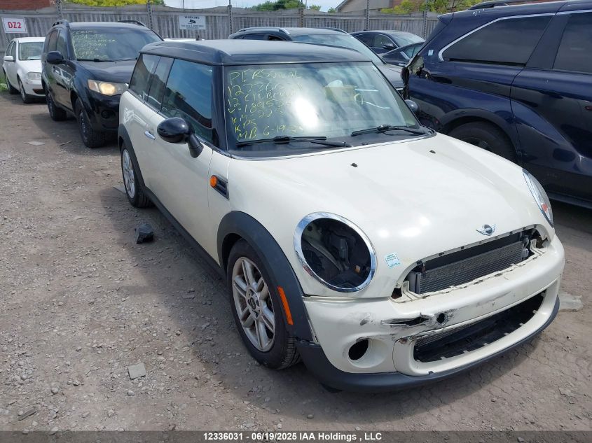 MINI COOPER CLUBMAN 2012 WMWZF3C59CT189536