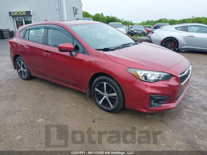 SUBARU IMPREZA 2019 VIN 4S3GTAC6XK3762345