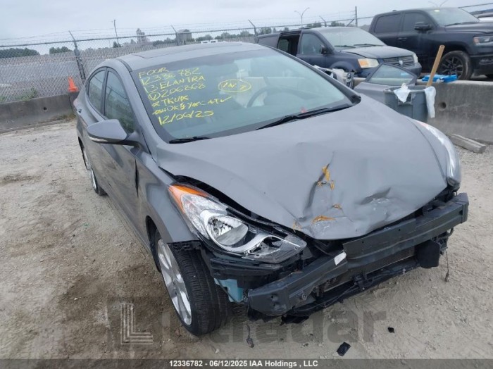 HYUNDAI ELANTRA 2013 VIN 5NPDH4AE3DH206868