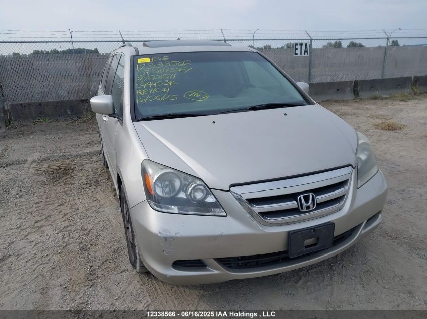HONDA ODYSSEY 2007 5FNRL38627B501511