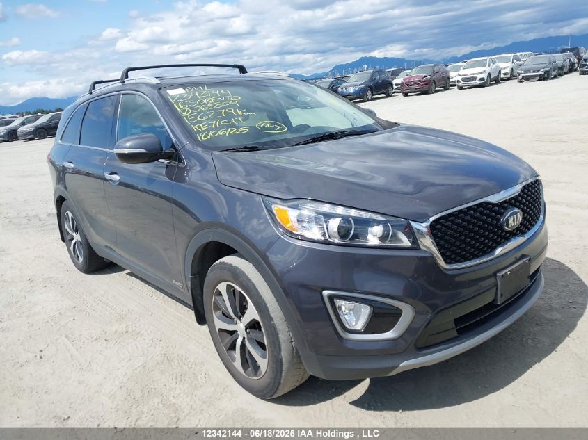 KIA SORENTO 2016 5XYPHDA11GG068804