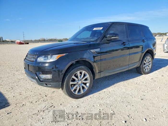 Land rover Range rover sport 2016 VIN SALWR2PF8GA593545