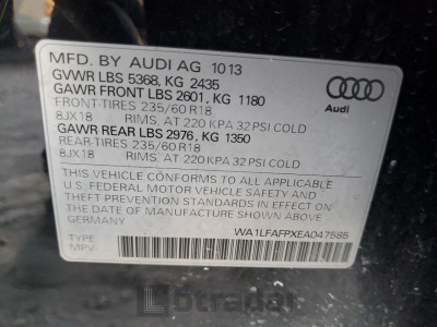 Audi Q5 2014 WA1LFAFPXEA047585