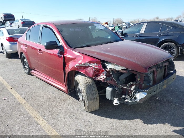 Subaru LEGACY 2012 VIN 4S3BMBA63C3027756