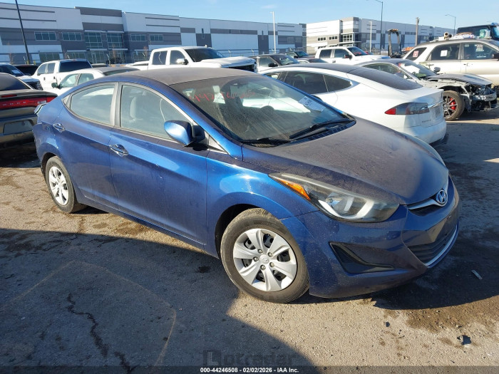 Hyundai Elantra 2016 VIN 5NPDH4AE8GH720848