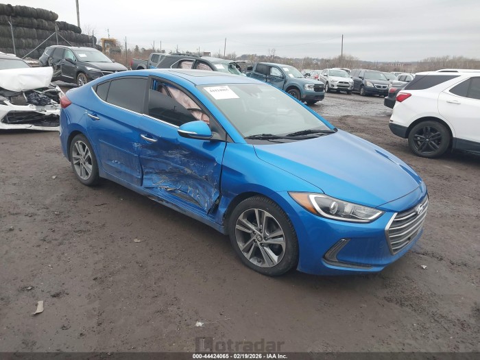 Hyundai Elantra 2017 VIN KMHD84LF1HU139359