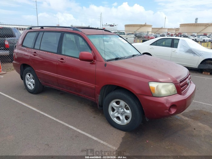 Toyota Highlander 2006 VIN JTEGD21A060139135