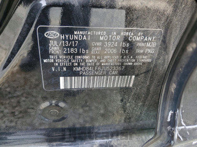 Hyundai Elantra 2018 KMHD84LF6JU523367