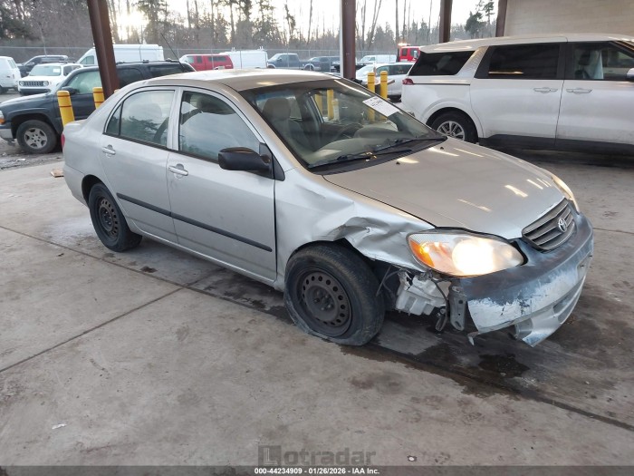Toyota Corolla 2004 VIN 1NXBR32E34Z207422