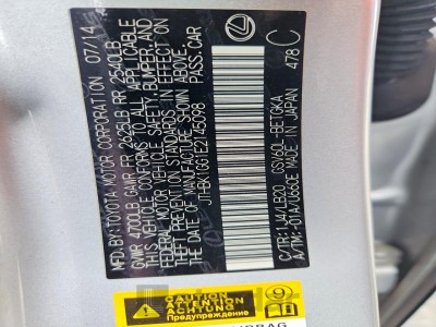 Lexus Es 350 2014 VIN JTHBK1GG1E2145098