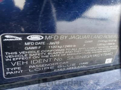 Jaguar Xf 2019 SAJBN4GX1KCY78463