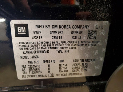 Buick Encore 2020 KL4MMDSL9LB109497