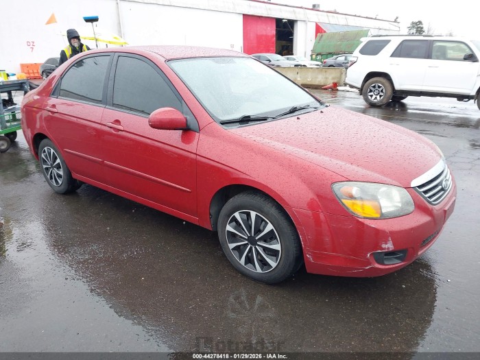 Kia Spectra 2009 VIN KNAFE222495662358