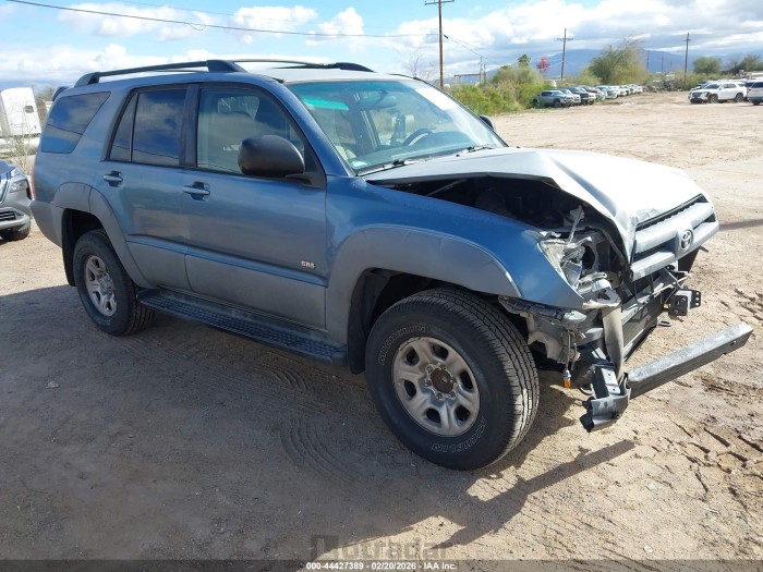 Toyota 4runner 2003 VIN JTEZU14RX30007516