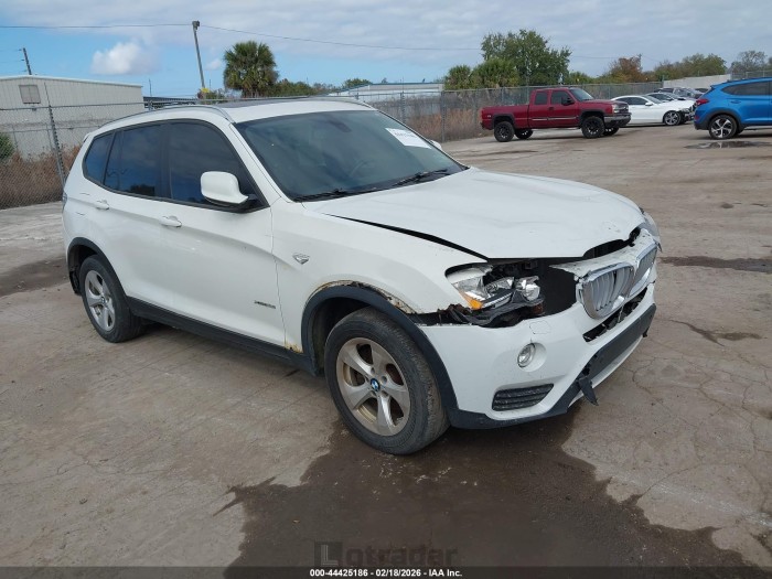 BMW X3 2012 VIN 5UXWX5C55CL720762