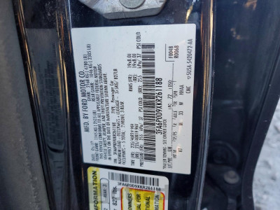 Ford Fusion 2019 3FA6P0D9XKR261188