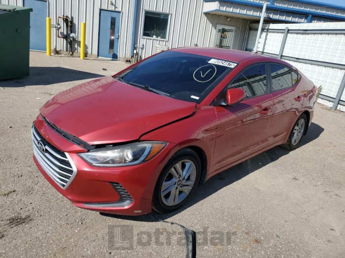 Hyundai Elantra 2018 VIN 5NPD84LF5JH221101